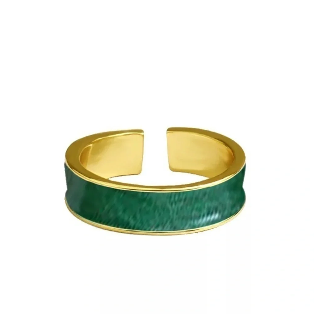 NEW Gold & Emerald Adjustable Ring